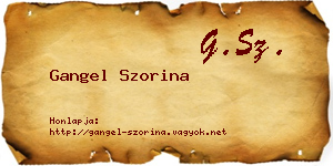 Gangel Szorina névjegykártya